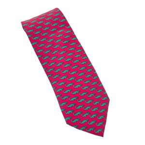 Alynn "Mini Alligator" Tie Red Green Men's Silk Tie Reptile Animal